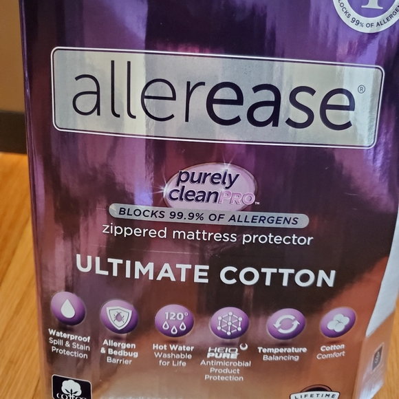 Allerease Zippered Mattress Protector Ultimate Cotton Waterproof Full Size New - Picture 4 of 4